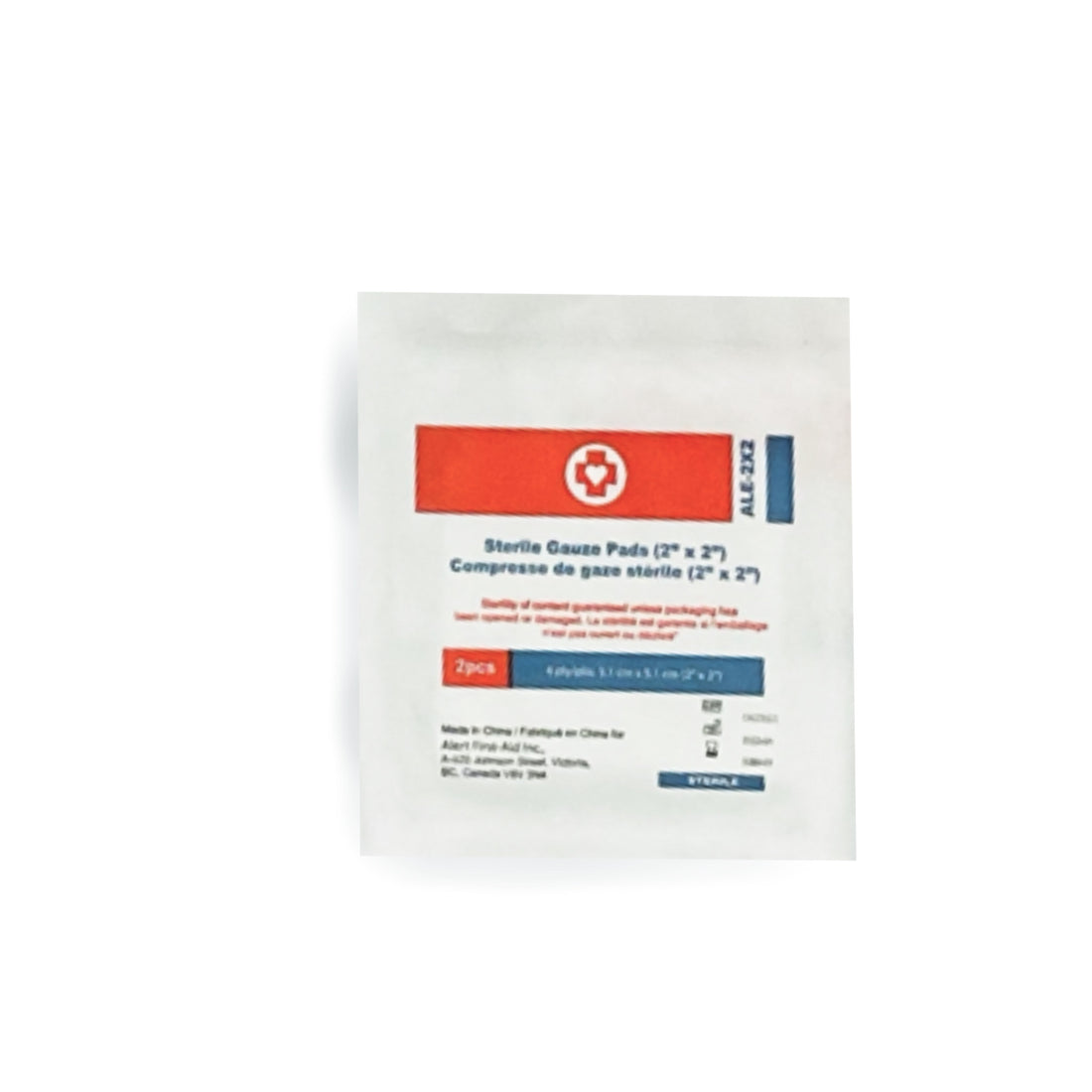2" x 2" Sterile Gauze Non-Woven 4-Ply - Bag of 25