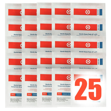 4" x 4" Sterile Gauze Non-Woven 4-Ply - Bag of 25