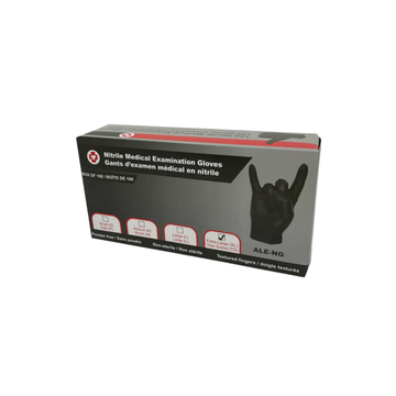 XL Black Nitrile Exam Gloves: Box of 100