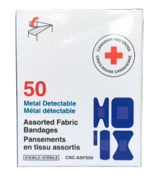 Blue Food Prep Assorted Cloth Bandages (Bag of 50)