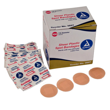 Sheer Plastic Spot Bandages (Box of 100)
