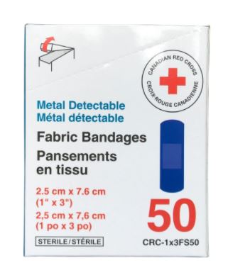 Blue Food Prep Cloth Strip Bandage (Box of 50)