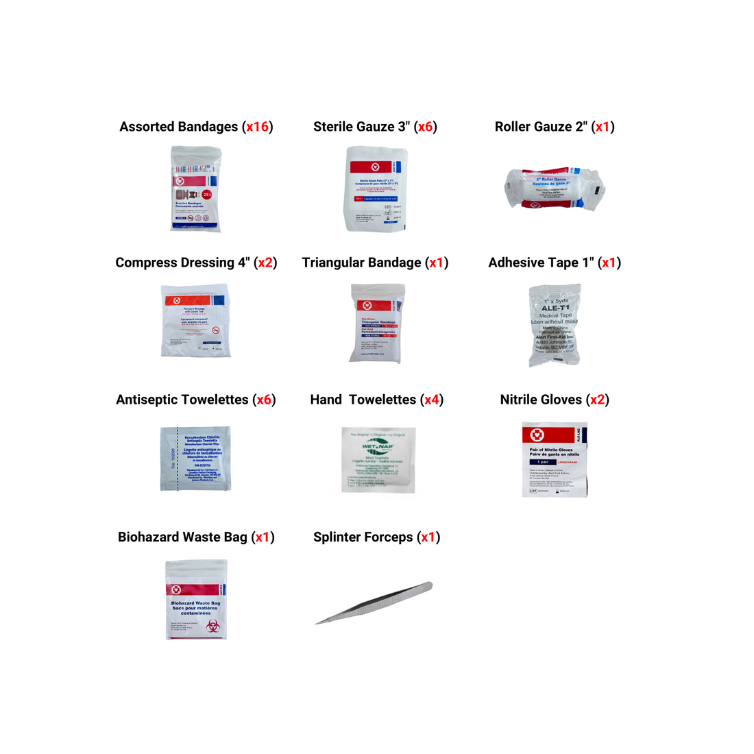 Personal First Aid Kit (WorkSafeBC 2024)